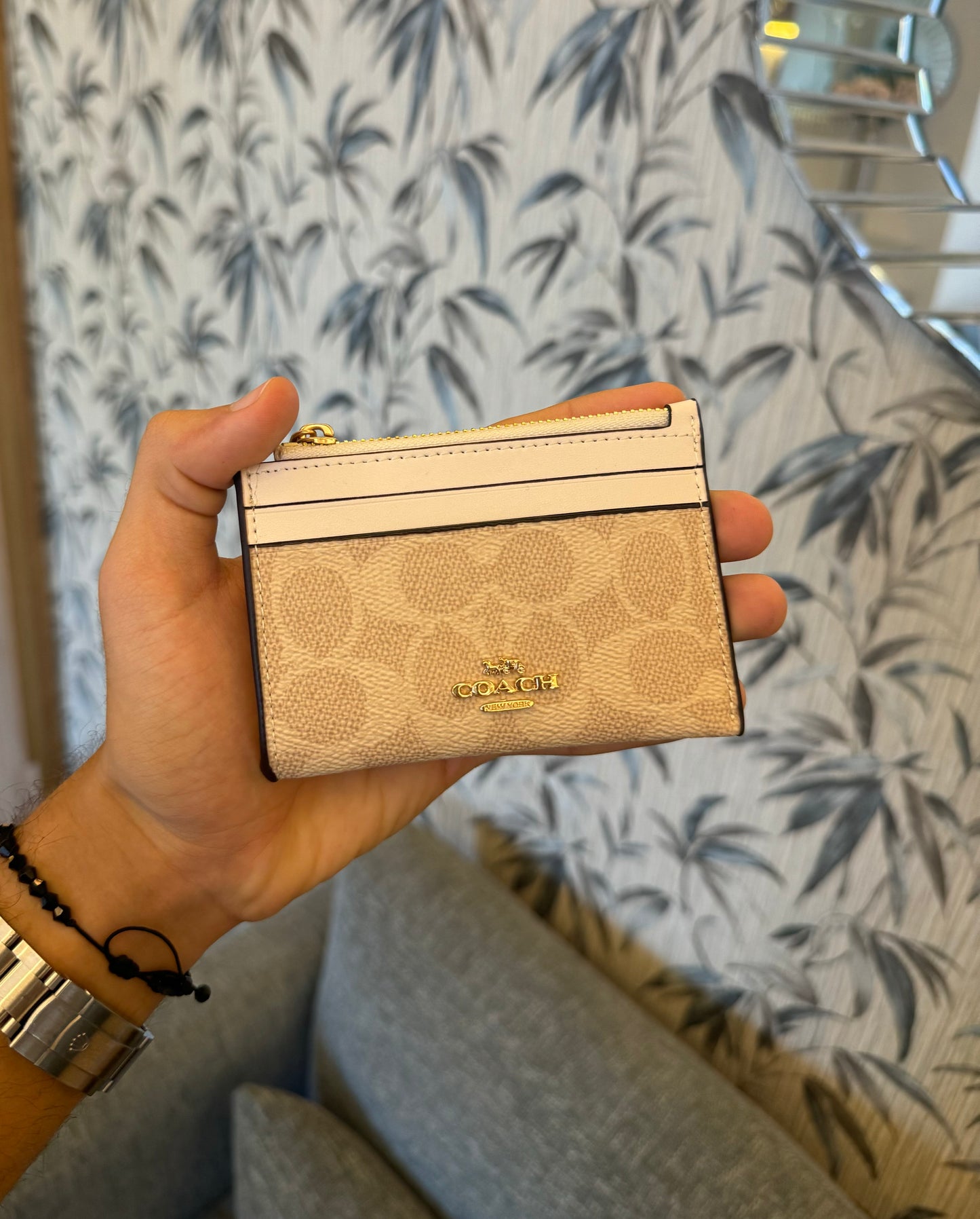 Coach Mini Wallet White